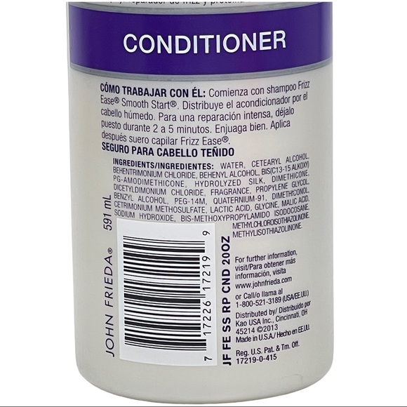 John Frieda Frizz Ease Smooth Start Repairing Conditioner 20 oz Silk Protein HTF - Picture 3 of 5